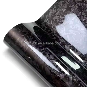 高光沢石鍛造カーボングレーカーラッピングビニールフィルムオートバイステッカーデカール炭素繊維サイドミラーカバーPPFフィルム - Product Image 1