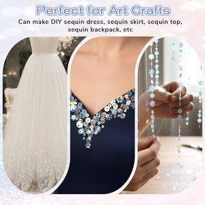 Paillettes et sequins mélangés, motifs personnalisables pour l'art DIY, la couture, la broderie, la fabrication de bijoux, la décoration de mariage et de fête - Product Image 6