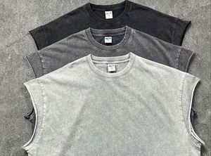 Haute qualité hommes sans manches gilet de gymnastique personnalisé mariné séchage rapide coupe régulière 100% coton XL sports d'été course tissu tricoté - Product Image 2