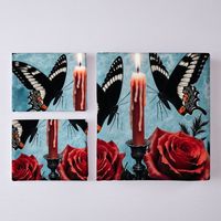 Parure de draps lavable avec housse de couette et taie d'oreiller, motif floral rose coloré imprimé numérique 5D, tailles twin, simple et double