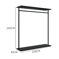 Étagère de présentation simple pour magasin de vêtements, support de vêtements sur pied pour magasin de vêtements pour hommes et femmes