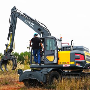 Specializing in Forestry Sugarcane Xuvol Wheel Excavator Machinery with <b>Log</b> Grapple Loader - Product Image 1