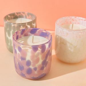 Portavelas Decorativo <span class=keywords><strong>de</strong></span> Vidrio Soplado <span class=keywords><strong>con</strong></span> Diseño <span class=keywords><strong>de</strong></span> Leopardo Rosa y Morado, para Velas Aromáticas, Decoración del Hogar - Product Image 2