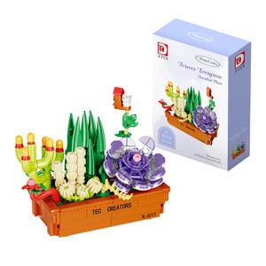 Kit de construction DK Bricks Floral : Ensemble de micro-blocs décoratifs pour plantes miniatures, idéal pour la maison, le bureau, ou comme ornement DIY <span class=keywords><strong>créatif</strong></span>. - Product Image 2