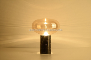 Xct3419 hiện đại đương đại màu đen Đá Cẩm Thạch Khói Màu Xám Cognac Glass LED bảng đèn mới lạ bóng râm cho trong nhà cho đọc sách trong nhà - Product Image 5