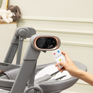 Chaise haute électrique 4-en-1 pour bébé, pliable en forme de Z, multifonctionnelle avec balançoire musicale et table à langer, chaise de repas pour bébé - Vente en gros - Product Image 4