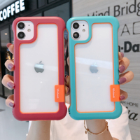 Coque de téléphone antichoc souple sans bordure aux couleurs contrastées pour iPhone 17 Air 16 15 14 13 12 11 X XR Pro Max Plus Mini