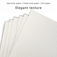 Papier d'art spécial gaufré à texture tissée en lin blanc n°5, matériaux recyclés, 100-400 GSM, pour l'impression d'emballages universels