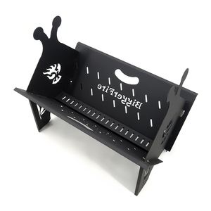 Calentador para acampar al aire libre Brasero de metal plegable No hierro fundido Quema de madera Firebowl Fire Pit - Product Image 3