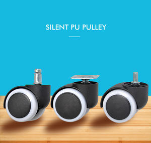 TOPCENT 2 Zoll PU-<span class=keywords><strong>Nylon</strong></span>-Stuhlrollen mit Drehgelenk Möbelrollen Bürostuhlrollen - Product Image 5