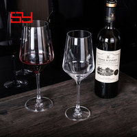 Ensemble de verrerie de luxe personnalisé pour mariage, gobelets à vin en cristal rouge et blanc, logo imprimé pour hôtel, restaurant, fêtes