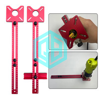 Support de rainure de fraisage avec base gabarit de cercle de routeur à bois pour Machine de coupe menuiserie cercle Guide de coupe outils de conseil