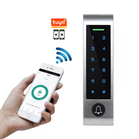 Sistema de Control de Acceso a Puertas Independiente, Impermeable para Exteriores, Pantalla Táctil, Control de Acceso por Tarjeta RFID, Desbloqueo por WiFi con la Aplicación Tuya