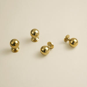 Tirador de Puerta de Armario Cromado Dorado Brillante, Tiradores de Gabinete de Latón Macizo, Estilo Europeo de Lujo - Product Image 5