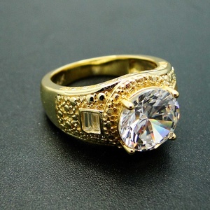 Yellow Gold Plated Jewelry <b>Rings</b> Engagement Band 925 Sterling Silver Zircon Wedding <b>Rings</b> - Product Image 5