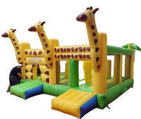 Castillo inflable para niños, jirafa, castillo hinchable, entretenimiento, trampolín inflable, instalaciones de parque de atracciones inflables