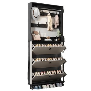 Mueble multifuncional para recibidor con perchero y espacio para guardar zapatos, diseño que ahorra espacio para pasillo, uso para adultos. - Product Image 5