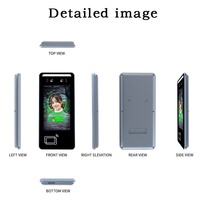 Terminal de Control de Acceso con Reconocimiento Facial Dinámico de 5 Pulgadas, Sistema de Seguridad Biométrico con Reconocimiento Facial, NFC, Control de Asistencia, Reinicio OEM