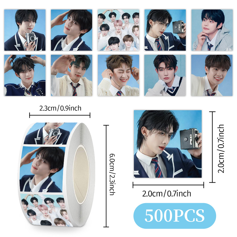 Zerobaseone campus time-500 autocollants/rouleau