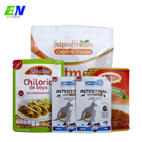 Sacs alimentaires sous vide refermables sous vide, sachets biodégradables à fermeture éclair, sac d'emballage pour les aliments, les fruits de mer ou les filets de poisson, unités