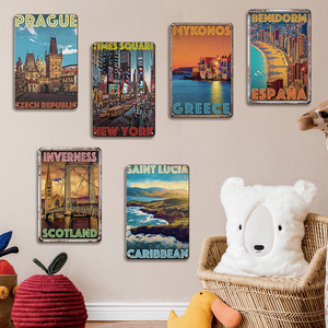 Targa in Metallo a Tema Viaggi Mondiali per Decorazione Casa e Ufficio Regalo per Amanti dei Viaggi Insegna Wanderlust - Product Image 2