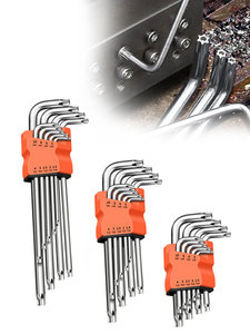 Set di chiavi a stella Torx di grado industriale 9 pezzi chiavi a brugola chiave a esagono a doppia estremità L tipo cacciavite strumenti di riparazione a mano - Product Image 2
