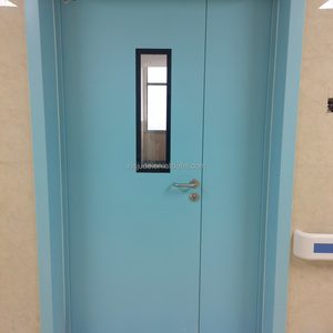 Portes de laboratoire et d'<span class=keywords><strong>atelier</strong></span> modernes électriques à <span class=keywords><strong>double</strong></span> <span class=keywords><strong>battant</strong></span>, personnalisables, en acier antibactérien, à isolation thermique, pour salles blanches - Product Image 4