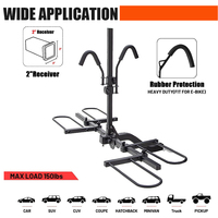 Porte-vélos robuste pour plateforme de remorquage, support arrière pour 2 vélos, compatible avec vélos électriques à pneus larges, pour récepteur de 2 pouces, SUV et camion