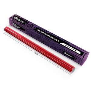 Film de protection de voiture chromé, vinyle de couleur pour envelopper la <span class=keywords><strong>carrosserie</strong></span>, changement de couleur de la <span class=keywords><strong>carrosserie</strong></span>, film chromé rouge, ISO9001 - Product Image 4