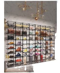Стальной органайзер для стеллажей, полки в башне, 40 пар обуви, металлический ящик для обуви - Product Image 5