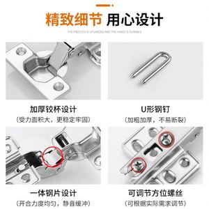 Bisagra de Montaje Fijo para Puertas de Armarios y Roperos con Pivote Reforzado - Product Image 6
