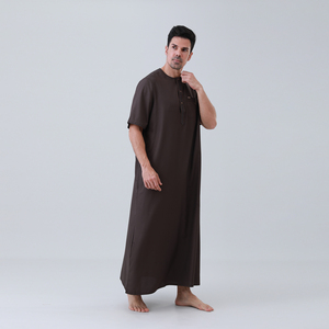 Thobe islamique pour hommes de haute qualité avec boutons métalliques, <span class=keywords><strong>Dubaï</strong></span>, Arabie Saoudite, Gandoura, <span class=keywords><strong>Djellaba</strong></span>, vente en gros - Product Image 5