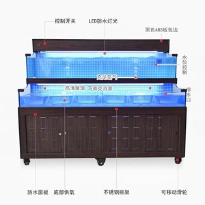 Op maat gemaakte 2-laags <span class=keywords><strong>aquarium</strong></span> voor levende zeevruchten, kreeften, rivierkreeften en vis. - Product Image 5