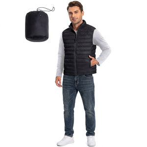 Men's Padded Custom Logo Double Sided Puffer Jackets with <b>Stand</b> Collar and Front Logo Canvas Fabric Cotton Filled Winter Warm - Product Image 1