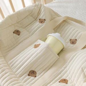 Grande sacoche de maternité pour maman, <span class=keywords><strong>sac</strong></span> à <span class=keywords><strong>langer</strong></span> pour poussette, <span class=keywords><strong>sac</strong></span> de voyage pour bébé, en polyester brodé avec fermeture éclair, simple et résistant à l'eau - Product Image 4