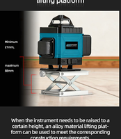 Vente en gros de niveaux laser professionnels de haute qualité à faisceau laser vert industriel 4D 360 8 12 16 points avec télécommande et batterie au lithium
