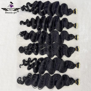 Usine Offre Spéciale produits de bonne qualité 100% cheveux humains péruviens loose wave épaisseur extrémités cheveux ruban ins extensions de cheveux - Product Image 2