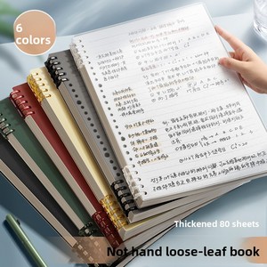 B5 taccuino a fogli mobili antiscivolo con rilegatura a spirale staccabile, taccuino A4 appositamente per gli studenti delle scuole <span class=keywords><strong>medie</strong></span>, Notebook A5 - Product Image 6