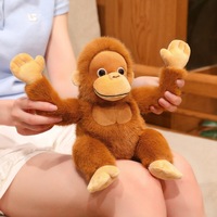 Peluche singe moche à longs bras dorés Zoo, faite à la main, tendance, nouveau jouet de Noël original