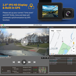 Dash Cam Sony 4K a 3 Obiettivi con WiFi GPS Schermo IPS Copertura Anteriore/Posteriore/Interna <span class=keywords><strong>DVR</strong></span> Auto 12-24V - Product Image 4