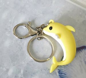 Wholesale Cute <b>Cartoon</b> Rubber Dolphin Keychain Marine Animal Pendant Student <b>Backpack</b> Decoration Car Keychain - Product Image 4