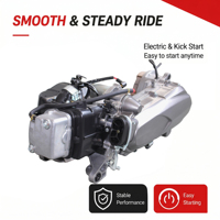 Moteur de moto chinois 110cc refroidi par air, 4 temps, couple élevé, démarrage électrique et au kick, ensemble moteur de moto pour Honda