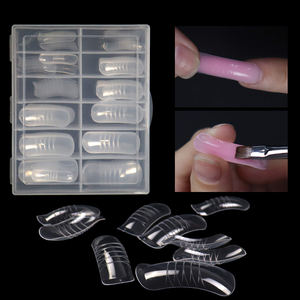 Formes d'ongles en plastique construction rapide double formes Poly acrylique Extension d'ongles ovale Stiletto <span class=keywords><strong>amande</strong></span> français ongles Capsules - Product Image 3