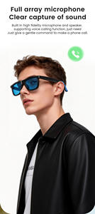 Nouvelles lunettes intelligentes de traduction IA E05 avec lentille électrochrome à oreille ouverte Bluetooth, légères (38g), vente en gros OEM personnalisée - Product Image 6