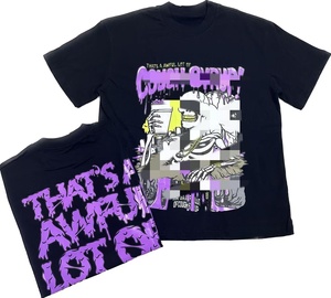 Spedizione Gratuita, Vendita all'Ingrosso di Magliette Oversize con Stampa Sciroppo per la Tosse per Uomo e Donna, Stile High Street - Product Image 1