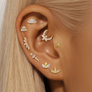 Nuevo Pendiente Individual de Plata de Ley 925 con Zirconia Ojo de Caballo, Joyería de Moda para Mujer - Product Image 5
