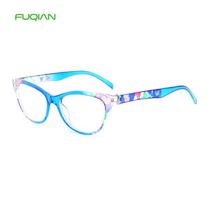 Lunettes <span class=keywords><strong>de</strong></span> <span class=keywords><strong>lecture</strong></span> œil <span class=keywords><strong>de</strong></span> chat bleu et rouge pour femmes Slim Presbicia Presbyopic Flower Frame - Product Image 2