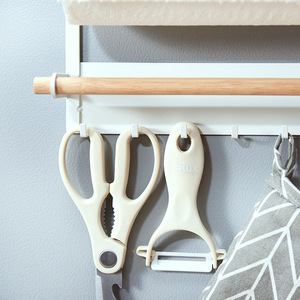 Organisateur de réfrigérateur en bois de fer, support de rangement magnétique blanc et noir multicouche avec ventouse pour la cuisine - Product Image 4