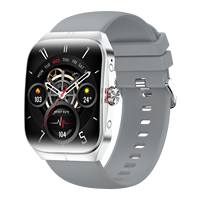 Montre connectée carrée personnalisable avec logo, écran AMOLED 1,95 pouces, pour hommes et femmes, NFC, commande vocale, moniteur de pression artérielle, île intelligente IA, appels sans fil