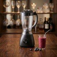 Mixeur de Table Électrique de Luxe à Commande par Bouton, Faible Bruit, Vitesse Variable, Automatique, pour Smoothies et Broyage de Glace, en Plastique, 400W